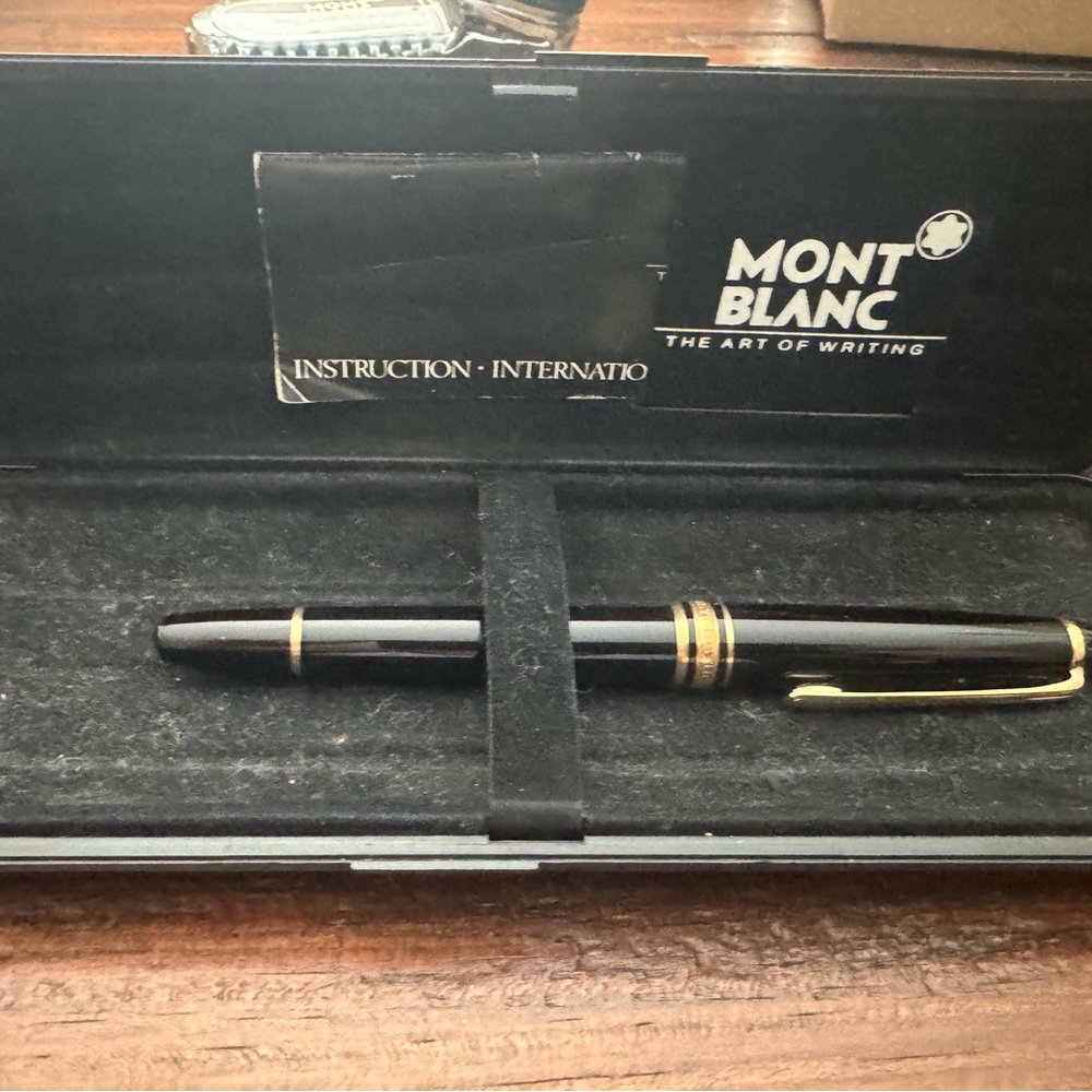 SOLD - Montblanc Classic Black with Gold Trim Pen